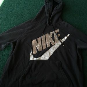Black sparkly sequin Nike sweatshirt